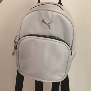 PUMA white mini backpack